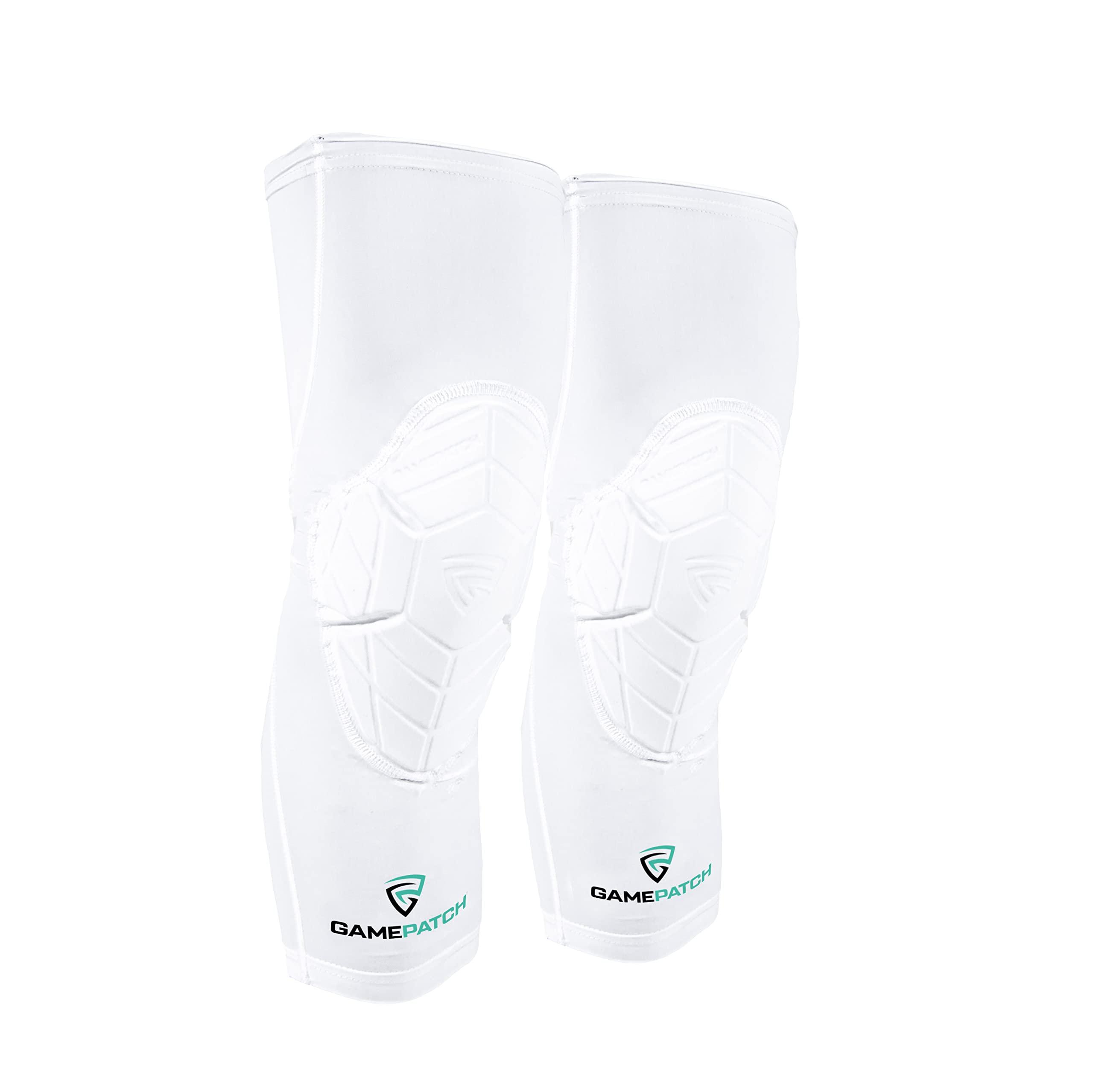Gamepatch Gamepatch Knee Pads | Compression Sleeve Joint Protection | Shock Absorbing Technology | Men Women Kids, White, Size XL