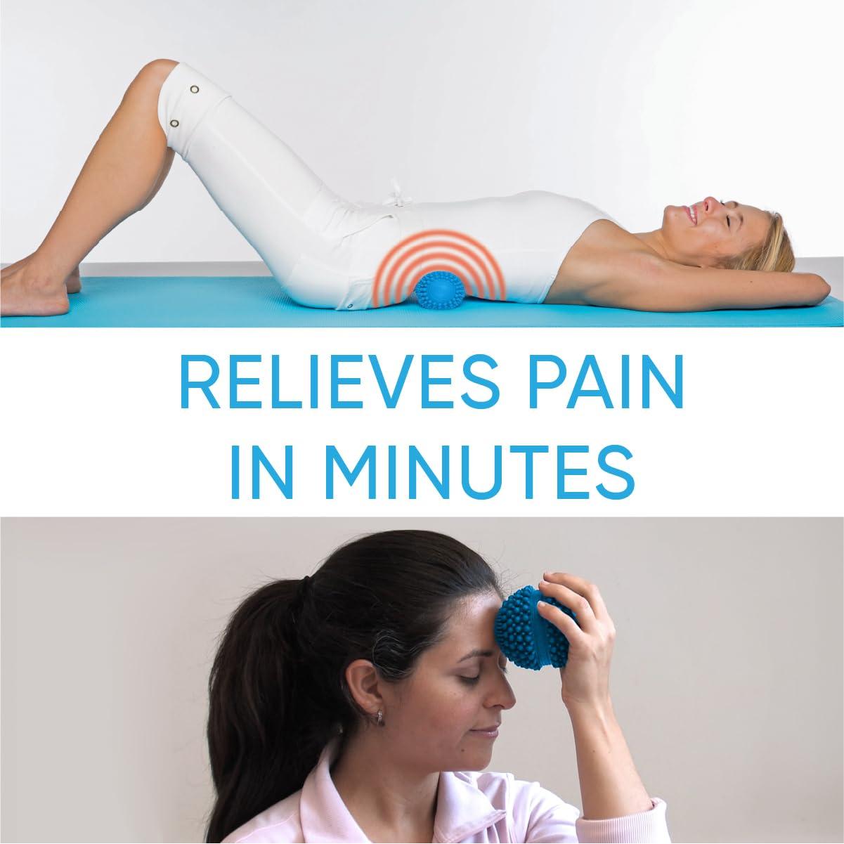 Dr. Cohen's acuball Dr. Cohens Heatable Deep Tissue Massage Ball - acuBall Trigger Point Massage Therapy for Myofascial Release and Exercise - Effective Back Massager Ball for Targeted Pain Relief