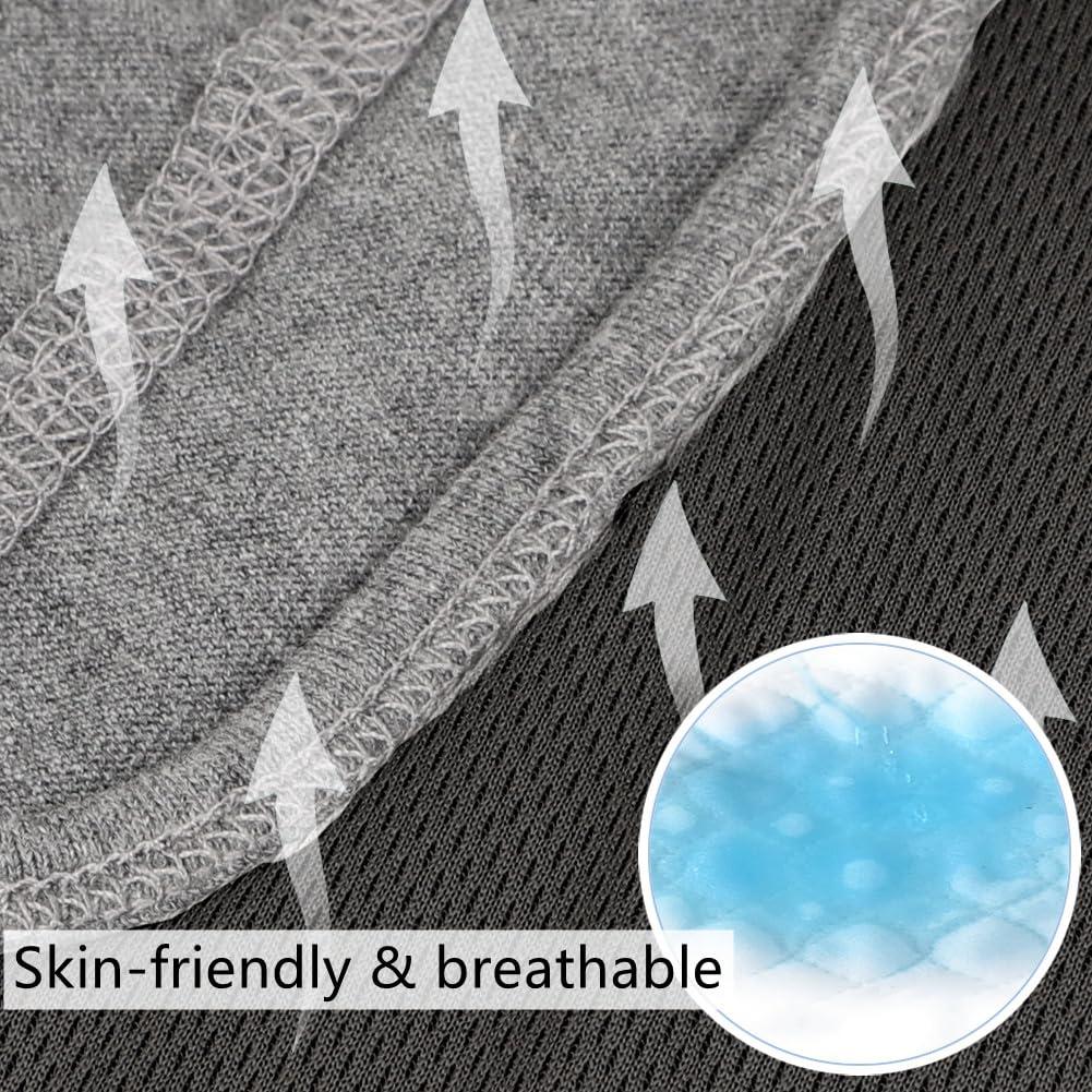 HKSICHENGKEJI Mens Incontinence Underwear Washable Incontinence Boxer Brief Absorbent Waterproof Boxer Shorts Urinary Elastic Cotton Boxer with Front&Rear Reusable Incontinence Brief Leakproof Protective Underwear