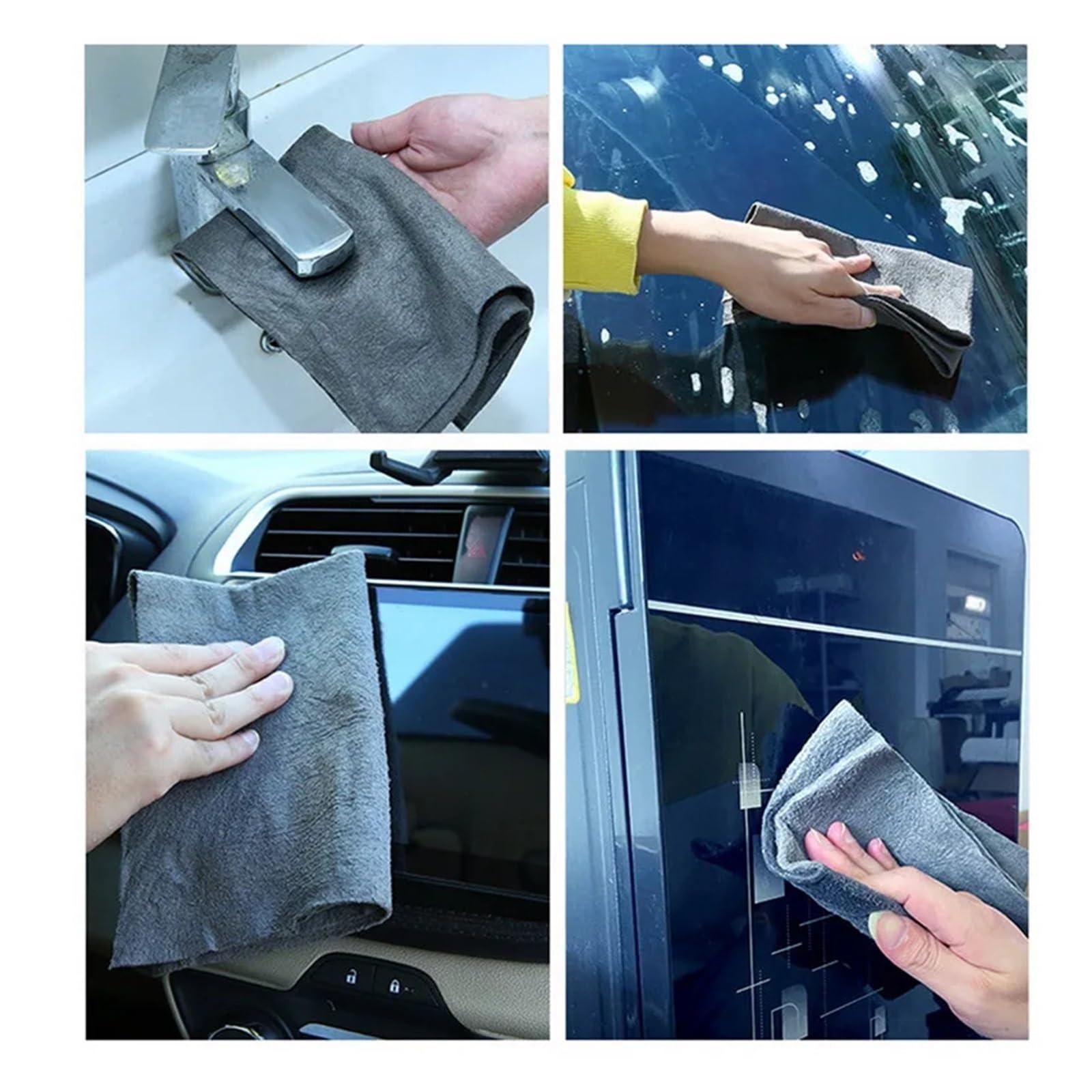 CLENEA Cleaning Cloth No Trace No Watermark Glass Cloth Car Windshield Glass Cleaning Cloth Microfiber Rag Quickly Absorbent (Color : 20X30CM, Size : 1PC)