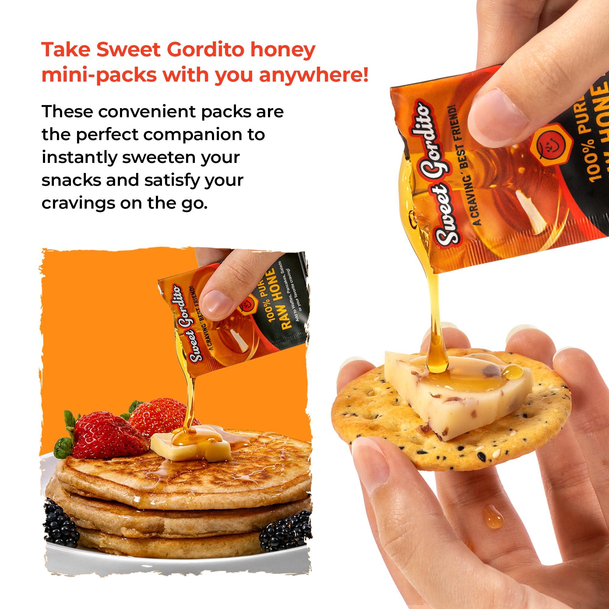 Sweet Gordito Raw Honey Sachets Ziplog (15 pack) - Ideal for coffee! Each Ziplog contains 15 sachets of 9g of delicious raw honey, perfect for on-the-go. Small size and portability make it easy to enjoy the sweet taste without refrigeration. Perfect for sweetening