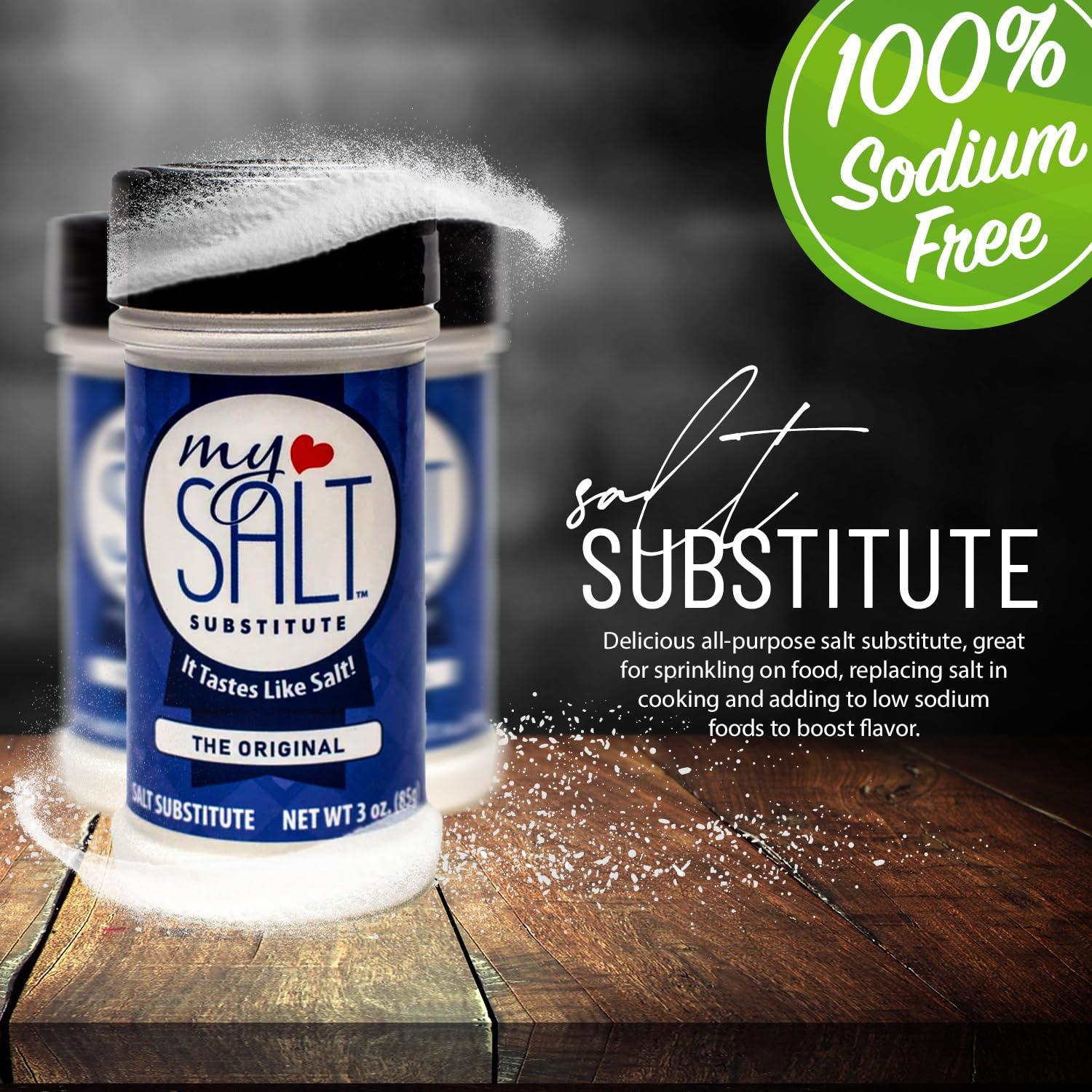My Salt MySALT Original Salt Substitute 100% Sodium-Free Use at The Table and In All Your Low-Sodium Foods and Recipes