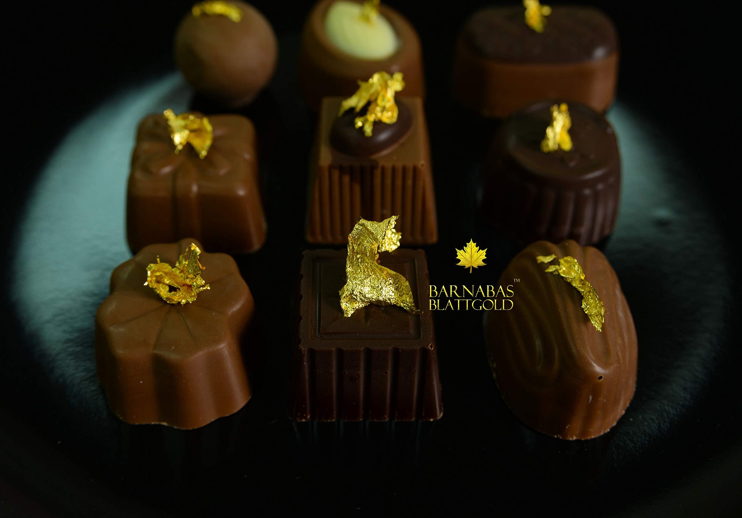 BARNABAS BLATTGOLD Barnabas Blattgold Genuine Edible Gold Flakes,150mg/Jar, Edible Gold Leaf for Cake Decorations, for Baking, for Drinks and for Food