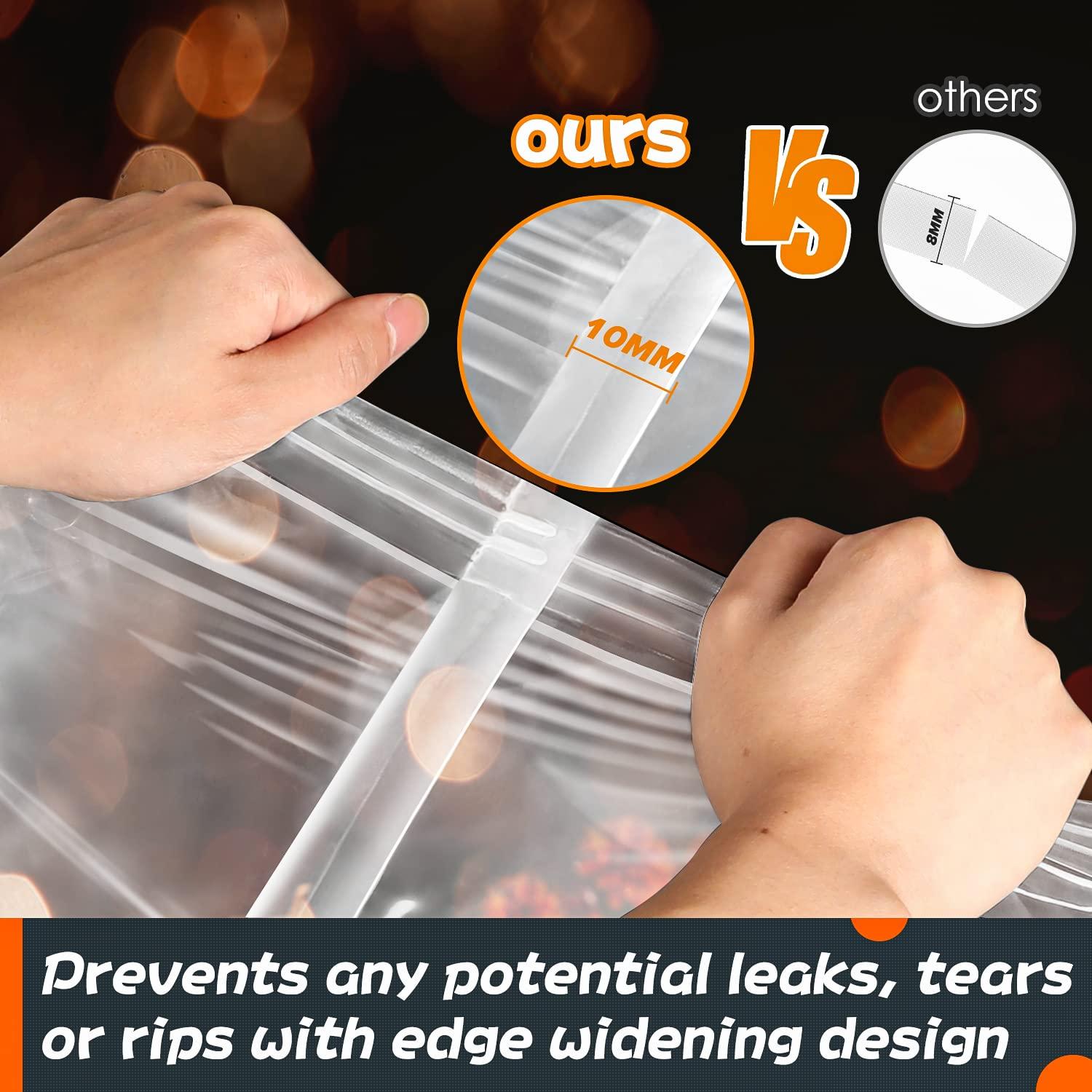 Venrothy Brining Bags for Turkey, 3 Pack, 26"×22", Extra Large Turkey brine bag Holds up 35lb, Thickened Brining Bag with 3 Cotton Strings, Double Zip-lock Seal Brine Bags for Turkey, Chicken, Beef, Pork, Ham