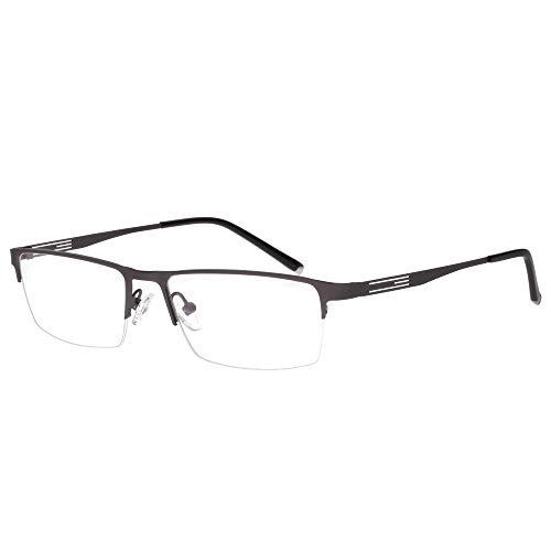 Jcerki Jcerki Photochromic Gray Reading Glasses +2.25 Strength Half frame Men Eyeglasses