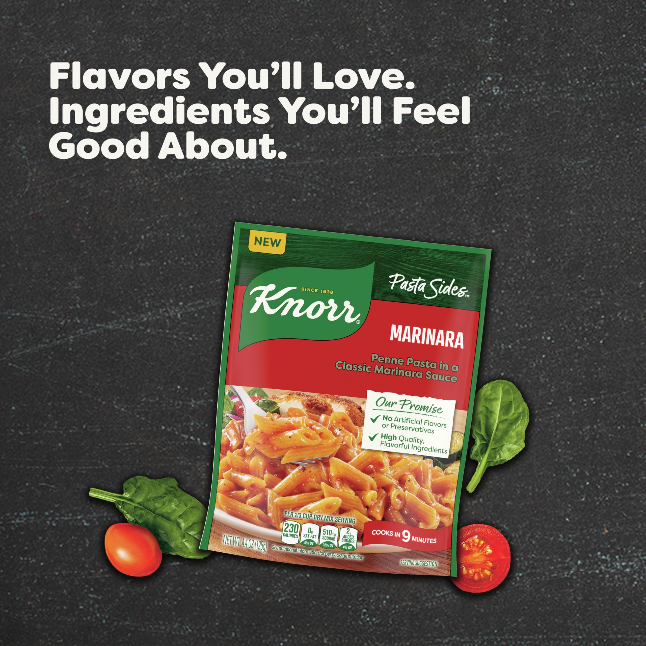 Knorr Knorr Pasta Sides Marinara Pasta, 8 count, for a Delicious + Quick Side Dish, with No Artificial Flavors or Preservatives, 4.4 oz