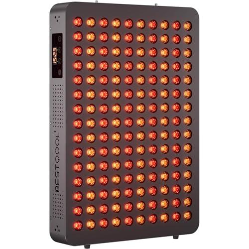 Bestqool Bestqool Red Light Therapy Device, 4 Wavelengths Full Body Near Infrared Light Therapy, Elite Grade Dual Chip 150 LEDs, High Power Output Red Light Panel for Anti-Aging, Pain Relief. 250W.