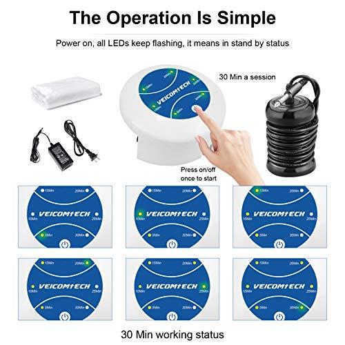 veicomtech veicomtech Ionic Foot Bath Detox Machine - Foot Detox Machine, Detox Foot Spa System for Home Salon Spa Club 2 Arrays 100 Tub Liners