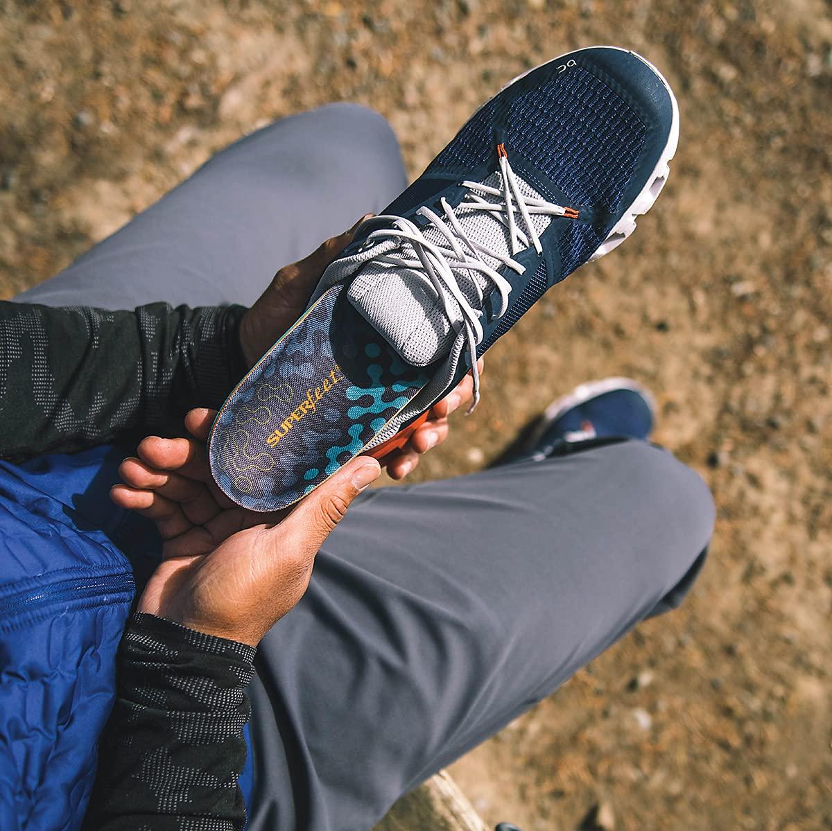 Superfeet Superfeet Run Cushion High Arch Insoles - High Arch Support - Trim-to-Fit Inserts for Running Shoes - Professional Grade - 11.5-13 Men / 12.5-14 Women