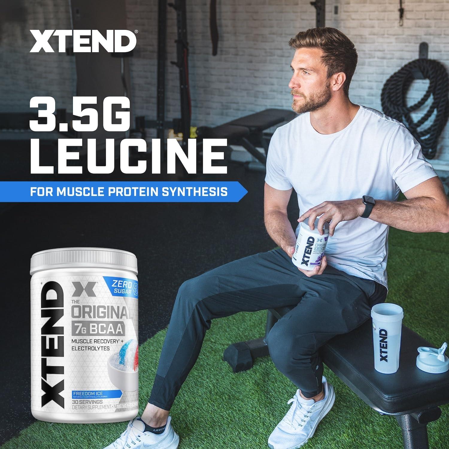 Xtend Xtend XTEND Original BCAA Powder 7g BCAA and 2.5g L-Glutamine, Sugar Free Post Workout Muscle Recovery Drink with Amino Acids for Men & Women, 30 Servings