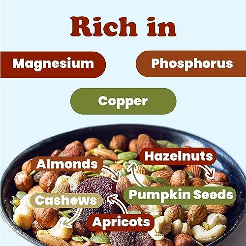 Food to Live Food to Live Organic Active Life Trail Mix, 8 Ounces  Raw and Non-GMO Snack Mix Contains Cashews, Pumpkin Seeds, Apricots, Hazelnuts, Almonds. Vegan Superfood, Kosher, No Added Sugar, Bulk