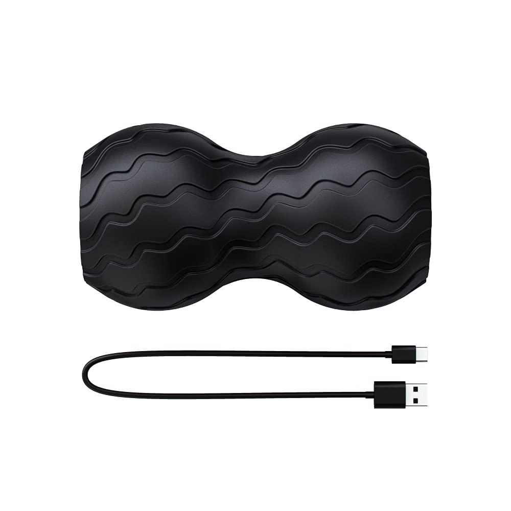 TheraGun Therabody Wave Series Wave Duo - Ergonomically Contoured Foam Roller. Bluetooth Enabled Muscle Roller for Your Back, Neck & Spine with 5 Customizable Vibration Frequencies in Therabody App
