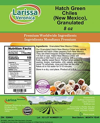 Larissa Veronica Hatch Green Chiles (New Mexico), Granulated (8 oz, ZIN: 526903) - 2 Pack