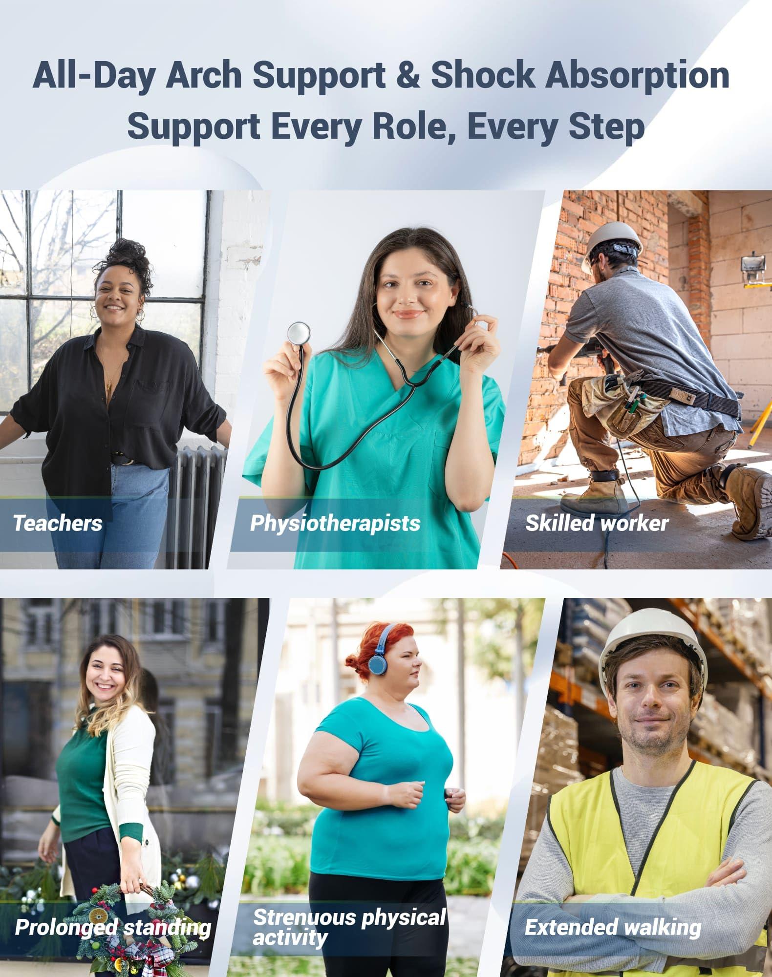 Shoeltecor Shoeltecor Insoles Relieve Plantar Fasciitis Overpronation Heel Pain,Correction of Flat feet and High Arch,Providing Excellent Shock Absorption and Cushioning,Bundle with Manual Foot Massagers