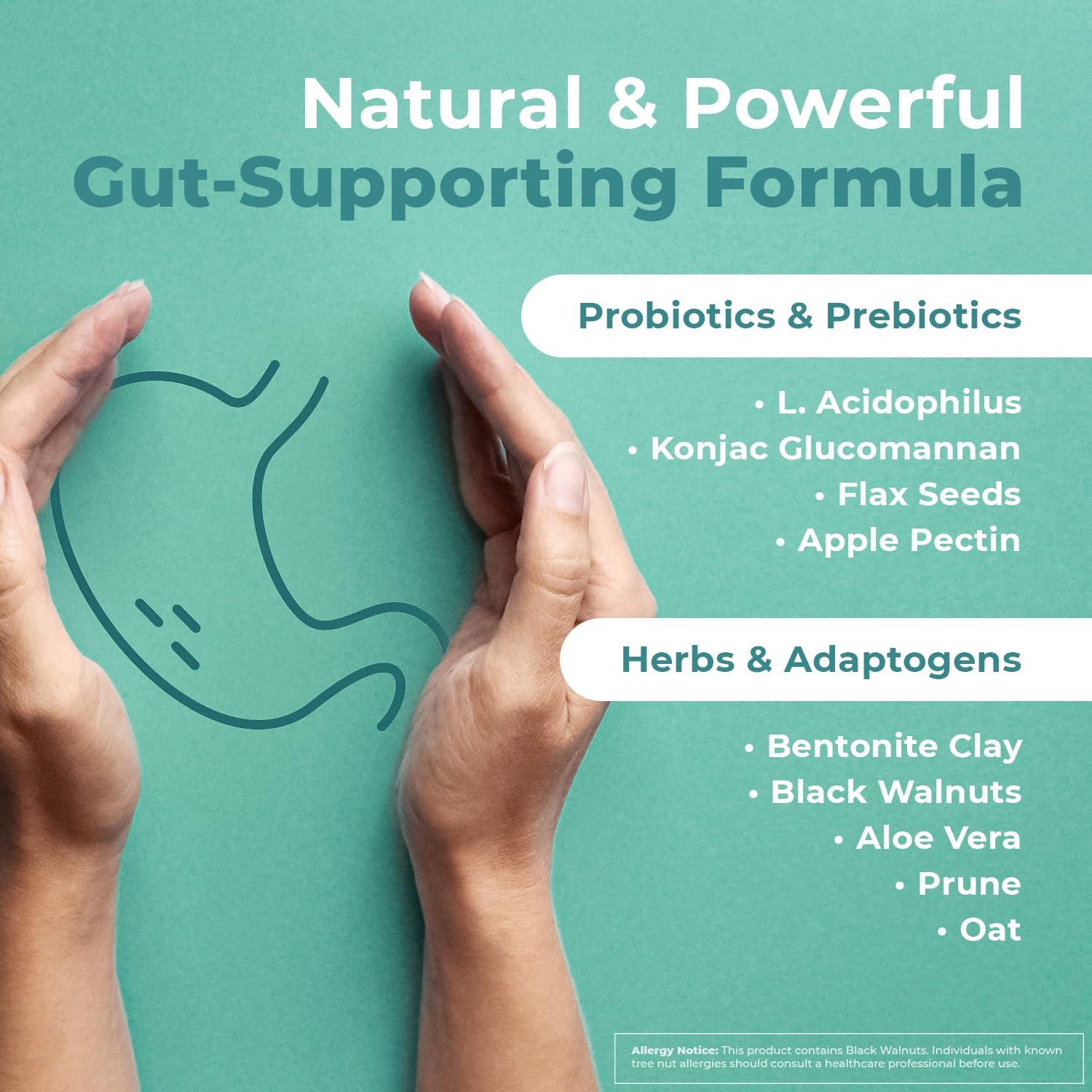 Natures NutriWave GutOptim Probiotic & Prebiotic Capsules | Pre and Probiotics for Synbiotic Gut Health & Bloating Relief for Women & Men | Enzyme with Probiotics for Digestive Health | Non-GMO, 60 Ct, 3 Month Supply