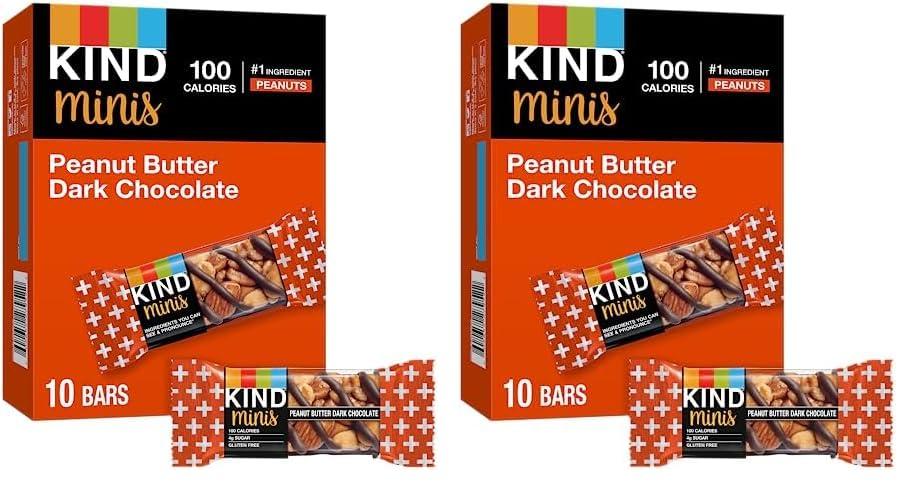 KIND KIND Minis, Peanut Butter Dark Chocolate, 7 Oz (Pack of 10) (Pack of 2)