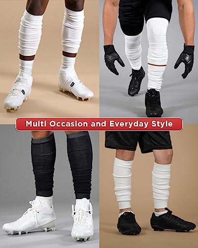 Exxact Sports Exxact Sports Leg Sleeves for Men Football Calf Compression Sleeve, Calf Sleeves for Men & Boys, Football Leg Sleeve (1 Pair) (Adult, Red)