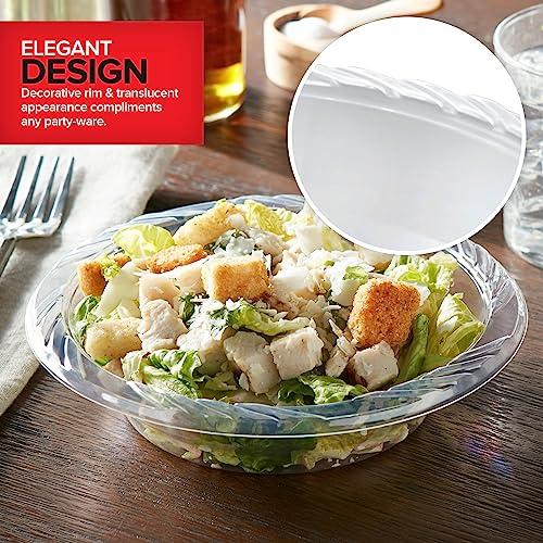 Stock Your Home Stock Your Home (240-Count) Elegant 18 oz Clear Plastic Bowls for Parties, Large Disposable Bowl for Fancy Dinner or Cocktail Party, Soup and Salad, Thick and Sturdy