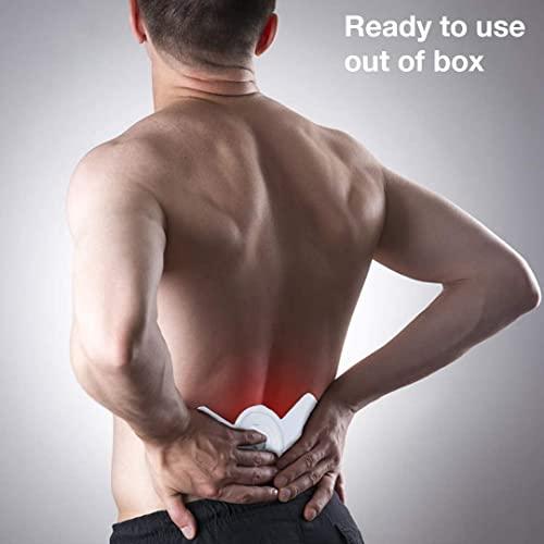 OrthoTape TENS & PMS Tens Unit Machine Therapy | Bluetooth APP Controlled | Back Pain Knee Pain Muscle Recovery - OrthoTape (Black |SM9187-SBK|)