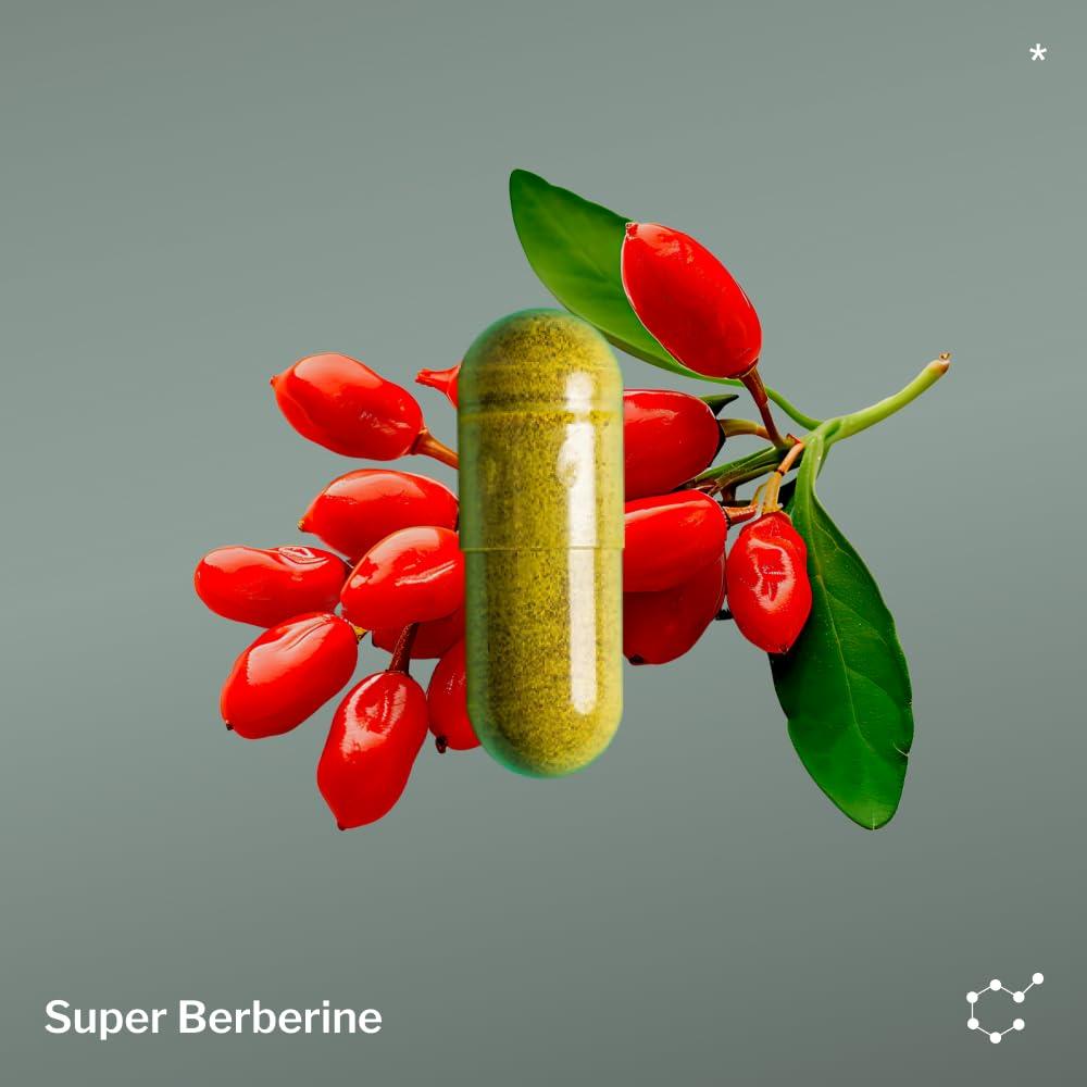 SugarMD SugarMD Super Berberine Supplement 250mg GlucoVantage Dihydroberberine with 4000mg Ceylon Cinnamon - 5X More Absorbable Than Regular Berberine 30 Capsules (30 Day Supply)