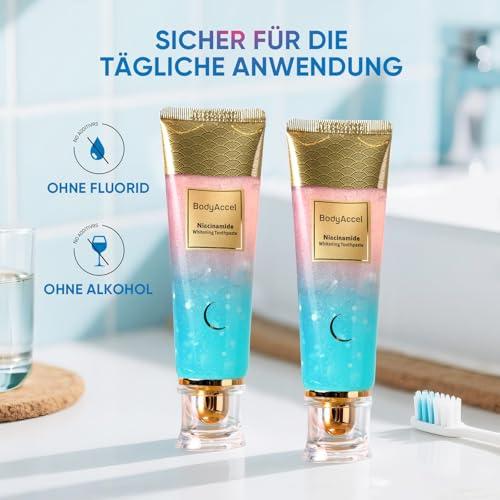 BodyAccel BodyAccel Niacinamide Whitening Toothpaste, BodyAccel Toothpaste, Niacinamide Intensive Whitening Toothpaste, Niacinamide Toothpaste, Stain Removal Toothpaste Natural, Fresh Breath (2)