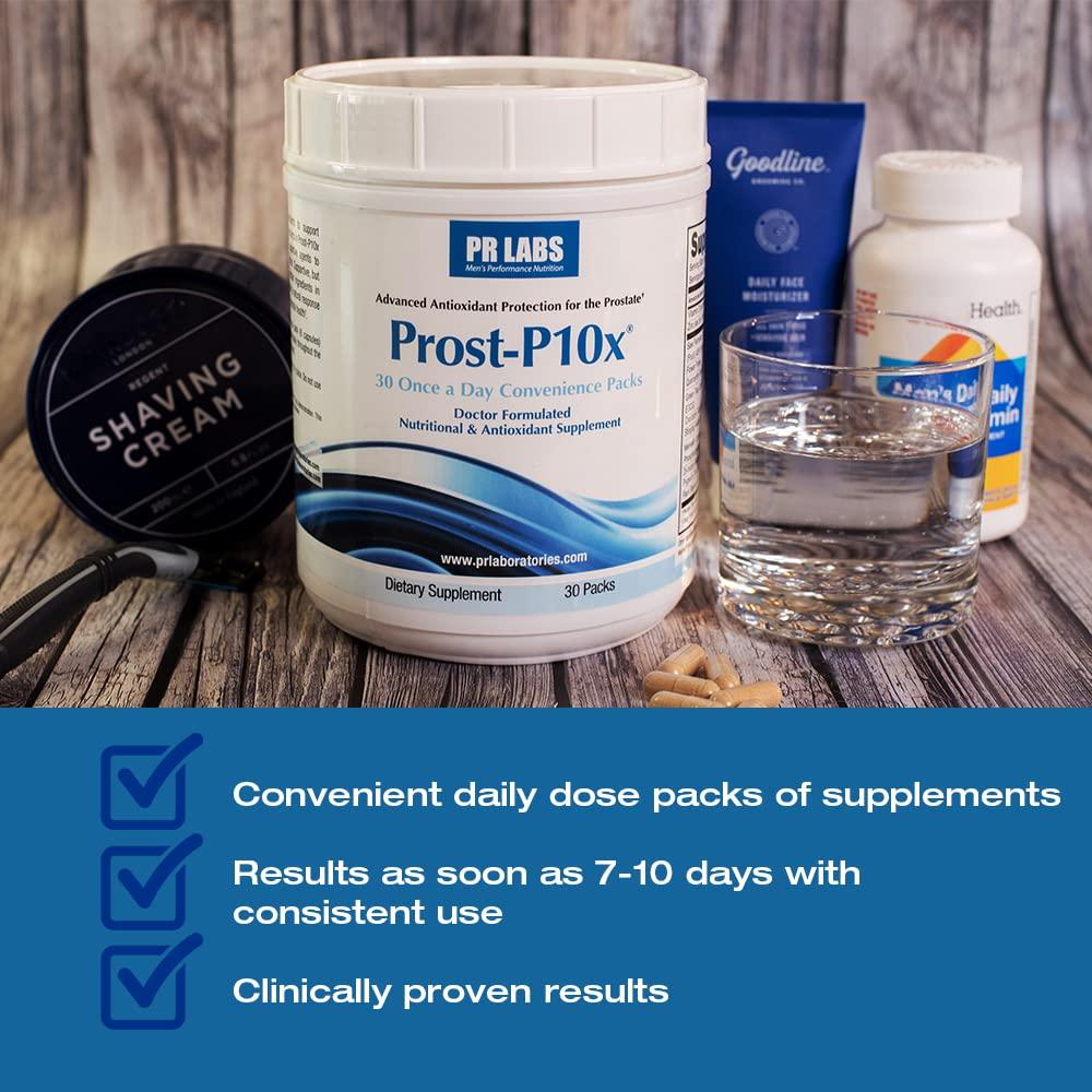 Prost-P10x Prost-P10x Advanced Prostate Health Supplement for Men, 10 Natural Ingredients, Saw Palmetto, Beta Sitosterol, Reduce Bathroom Trips & Urgency - 2 Month Supply