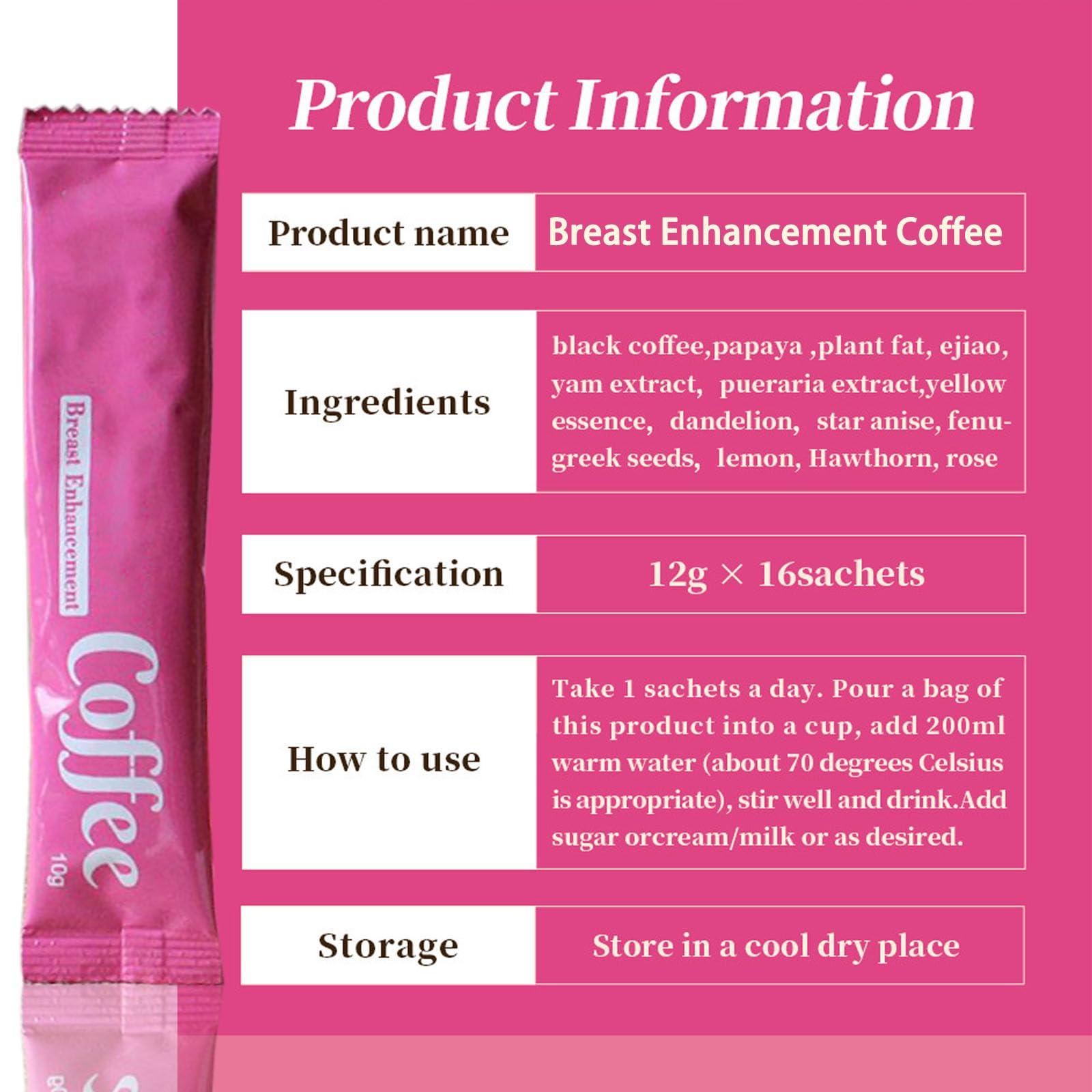 WEERSHUN Papaya Coffee - Papaya Pueraria Breast Enhancement Coffee 16bags/Box (1 Box)