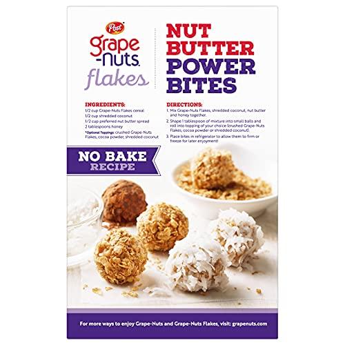 Grape-Nuts Post Grape Nuts Flakes Breakfast Cereal, Crispy Whole Wheat and Barley Cereal, Great for Yogurts, Parfaits, and Homemade Snacks, 18 OZ Box