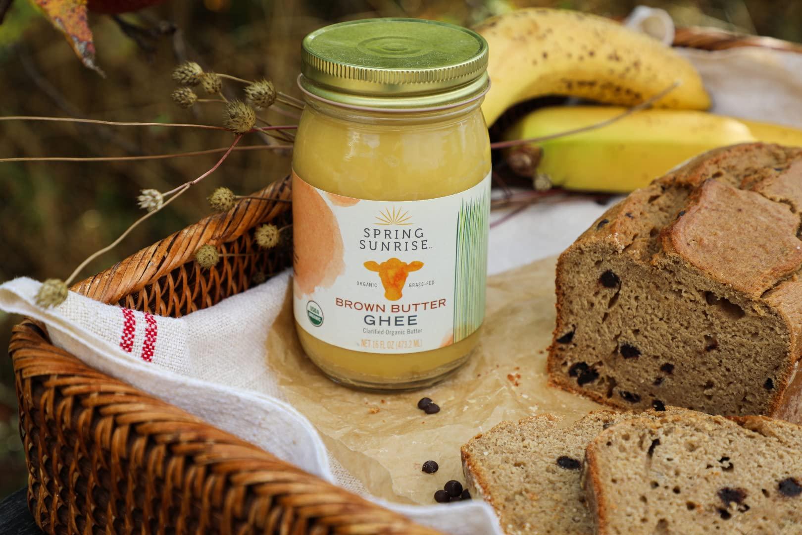Spring Sunrise Spring Sunrise Brown Butter Ghee - Grass Fed Butter - Ghee Butter Organic Grass Fed - Ghee Clarified Butter - Ghee Butter - Ghee Organic - Grass Fed Ghee - Organic Ghee From Grass-fed Cows