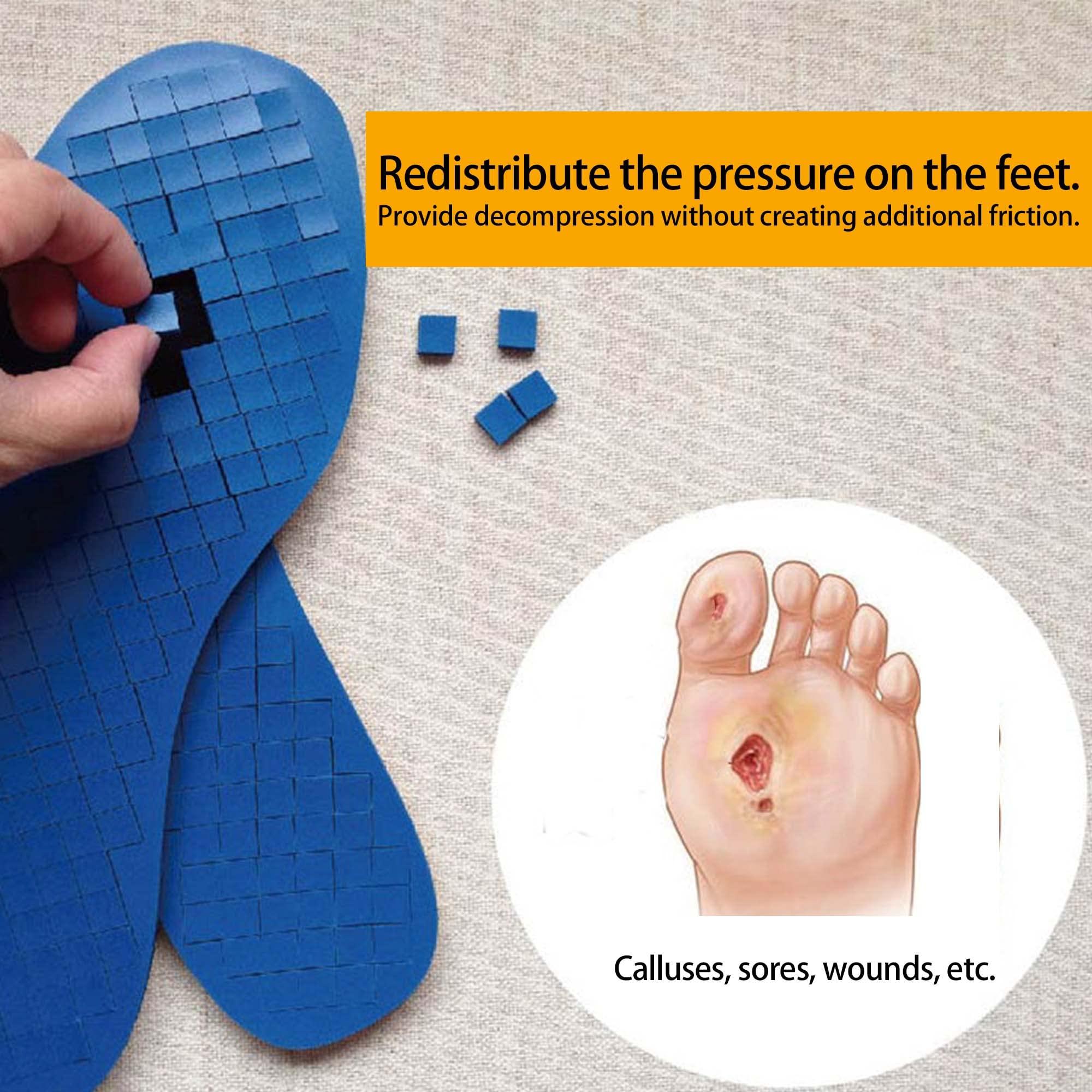 Generic Honeycomb Decompress 3mm Insoles Set Support for People with Diabetes, Wounds and ulcerations of The Foot (USM 7)