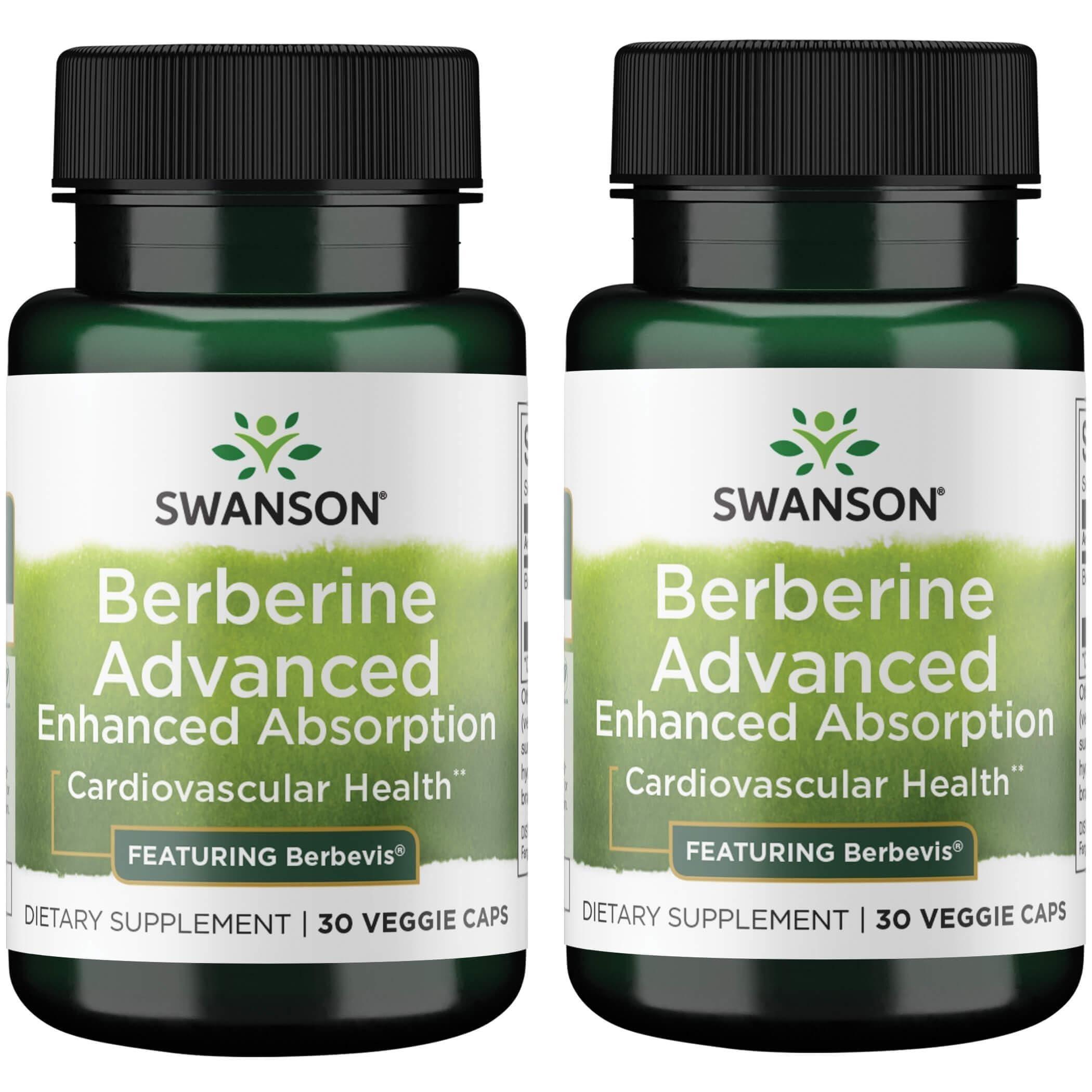 Swanson Swanson Berberine Advanced Enhanced Absorption - Featuring Berbevis 550 mg 30 Veg Caps (2 Pack)