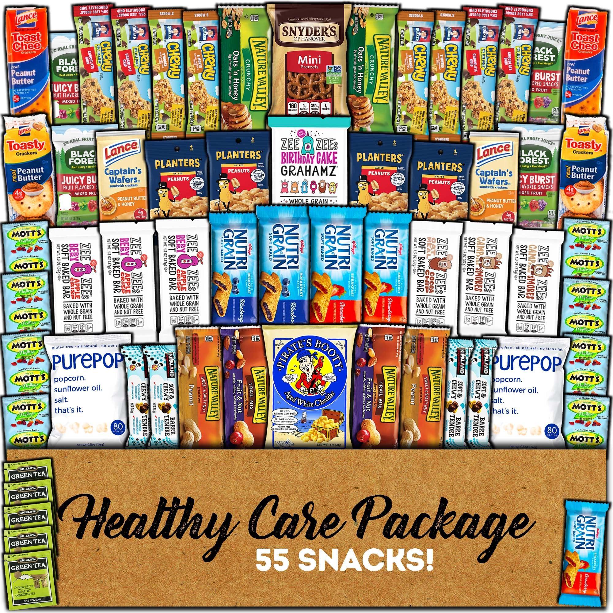 CRAVEBOX CRAVEBOX Healthy Snack Box Care Package (55 count) Variety Snacks Pack - Valentines Day - College Back to School