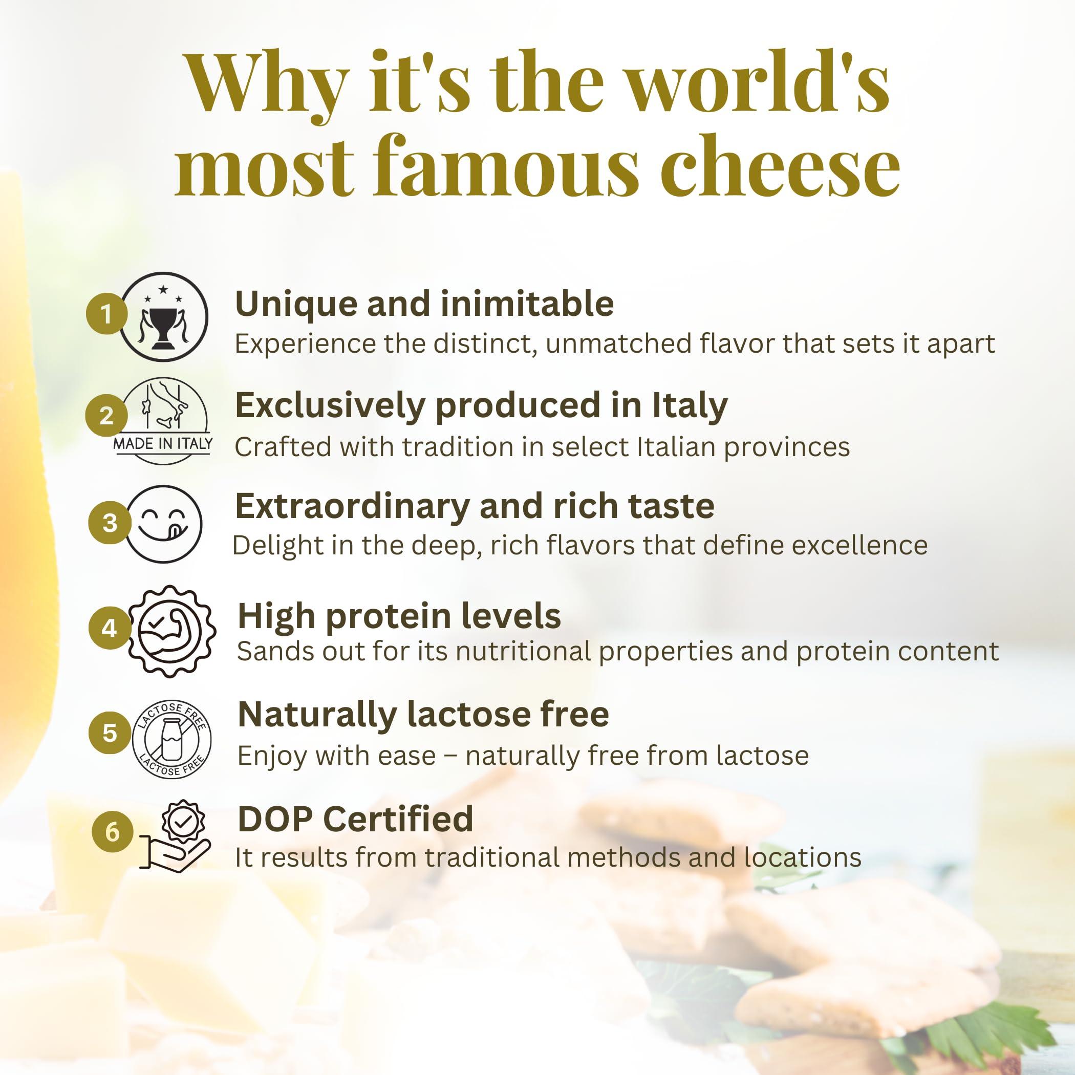 Latteria Soresina Grana Padano Cheese Grated, 1Kg (2.2 lb) - Grana Padano DOP - 16 Months Aged, Authentic Italian Cheese, Imported from Italy