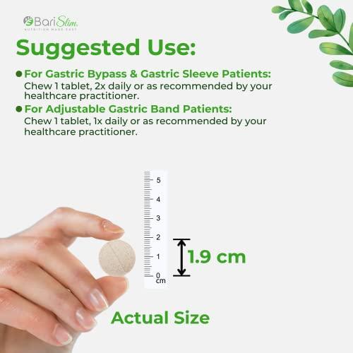 BariSlim BariSlim Advanced Chewable Bariatric Multivitamin Tablets - Bariatric Vitamin and Supplement for Post Bariatric Surgery Including Gastric Bypass and Gastric Sleeve | Wild Cherry (60 Count)