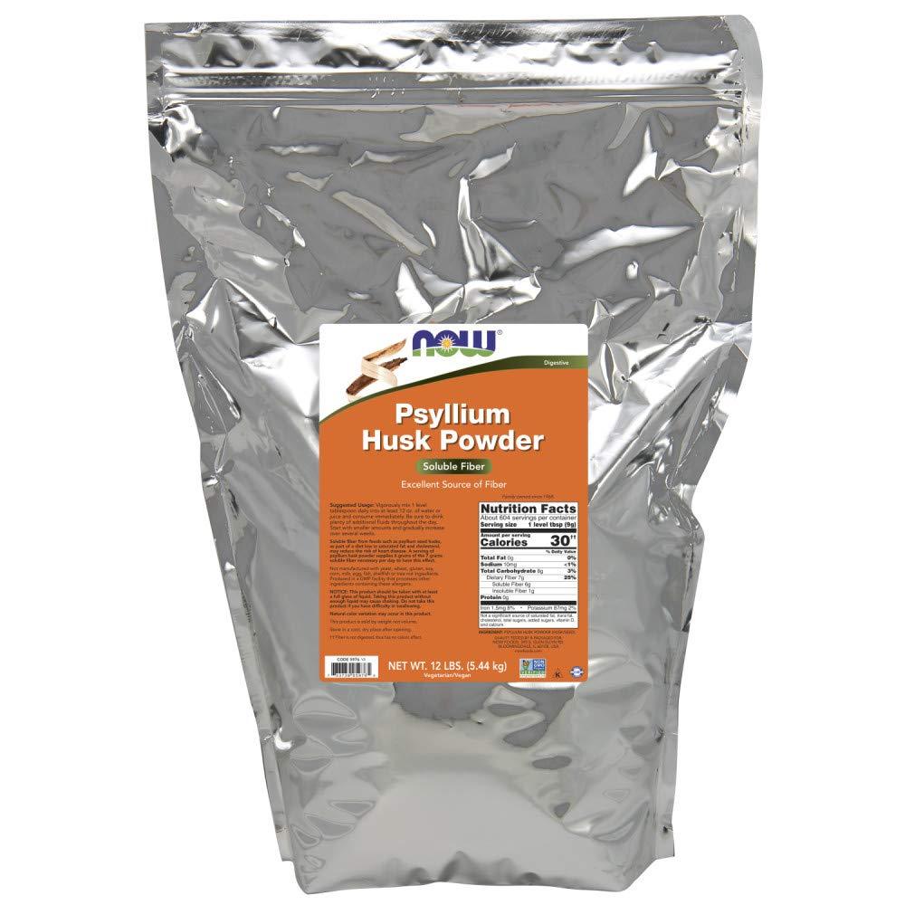 Now Foods NOW Psyllium Husk Powder, 12-Pound