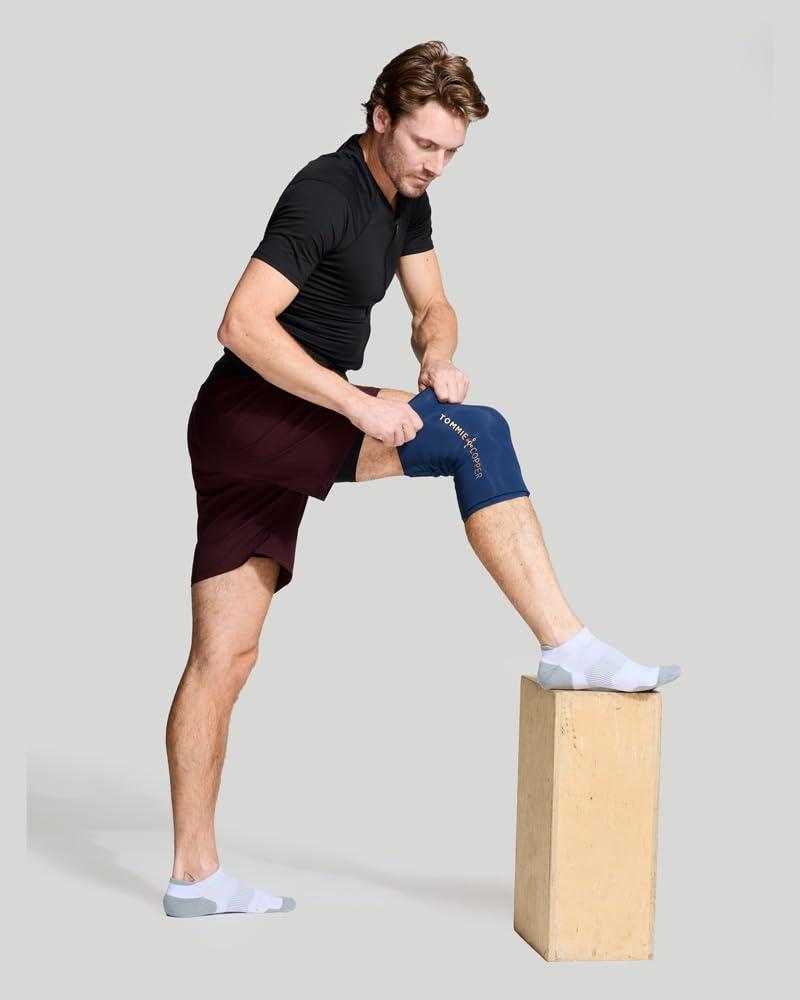 Tommie Copper Tommie Copper BetterICE Ice Pack for Knee - Reusable, Flexible, Leak-Free Gel Cold Compress - Dark Navy, Small