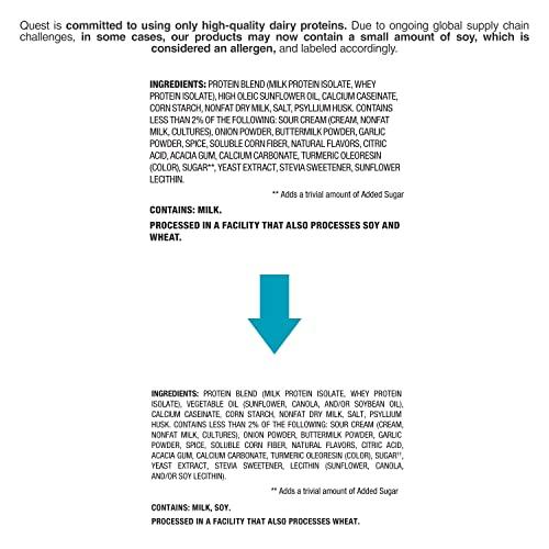 Quest Nutrition Quest Nutrition Protein Chips Variety Pack, (BBQ, Cheddar & Sour Cream, Sour Cream & Onion), High Protein, Low Carb, 1.1 Ounce (Pack of 12)