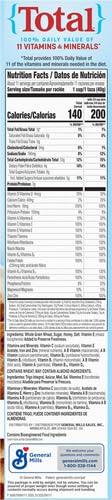 Total Total Breakfast Cereal, 100% Daily Value of 11 Vitamins & Minerals, Whole Grain Cereal, 16 oz (Pack of 5)