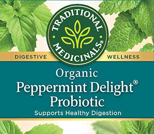 Traditional Medicinals Traditional Medicinals Organic Peppermint Delight Probiotic Tea Supports Healthy Digestion (16 Count (Pack of 6))