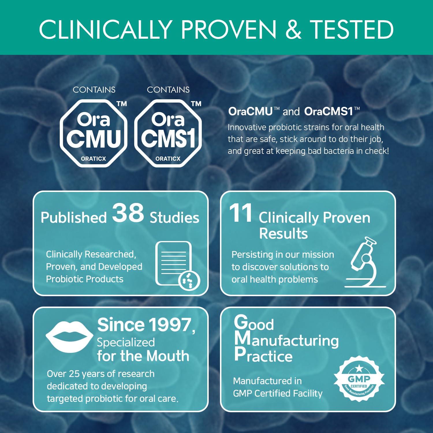 OraTicx OraTicx Kids Dental Probiotics for Anti-Cavity + Healthy Teeth and Gums, 8 Billion CFU Probiotics for Oral Health, Sugar Free Yogurt Flavor 1-Pack