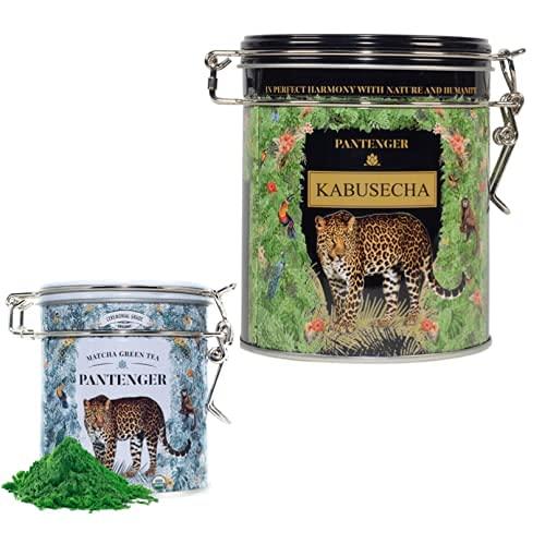 Pantenger Matcha Ceremonial Grade 1 Oz and Kabusecha Japanese Green Tea. USDA Organic. First Harvest.