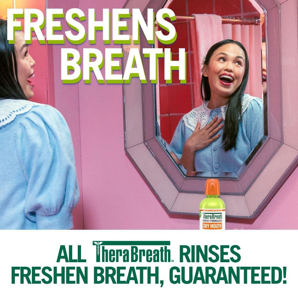 TheraBreath TheraBreath Dry Mouth Oral Rinse, Tingling Mint, Dentist Formulated, 16 Fl Oz (2-Pack)