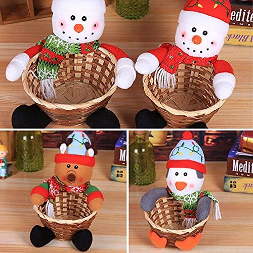 WKshuFT WKshuFT Christmas decoration candy basket Christmas table decoration childrens candy basket suitable for placing on the table tabletop and kitchen offices hotels shops parties
