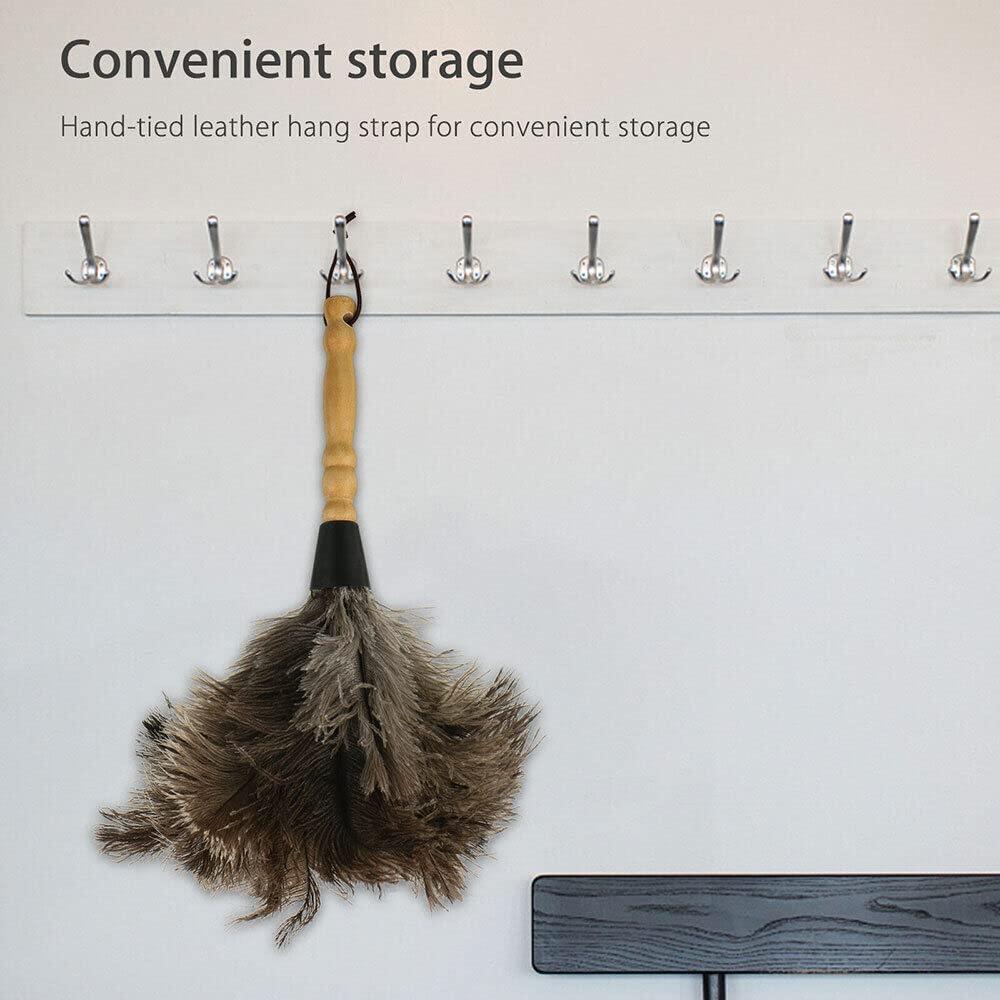 TEAMWILL TEAMWILL 2PACKS 13\" Ostrich Feather Duster Durable Dust Collecting Cleaning Tool in Wool Shop