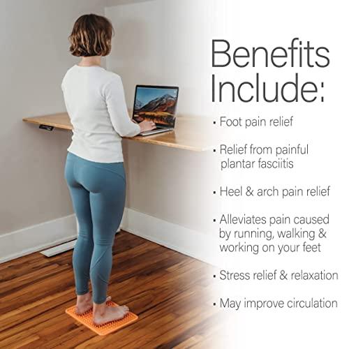 Kanjo Kanjo FSA HSA Eligible Acupressure Foot Pain Relief Mat | Pressure Point Foot Massager for Plantar Fasciitis, Heel Pain & Arch Pain Relief | for Use at Standing Desk