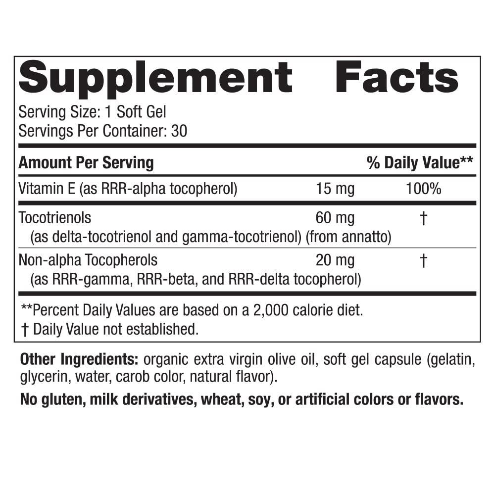 Nordic Naturals Nordic Naturals Vitamin E Complex, Unflavored - 30 Soft Gels - 6 Forms of Vitamin E for Antioxidant Support - Cellular Protection - Non-GMO - 30 Servings