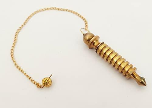 Sharvgun Sharvgun Golden 9 Isis Metal Pendulum Metal Pendulum Healing Dowsing Metaphysical Spiritual Answers Queries Divination Speech Therapy Pendant