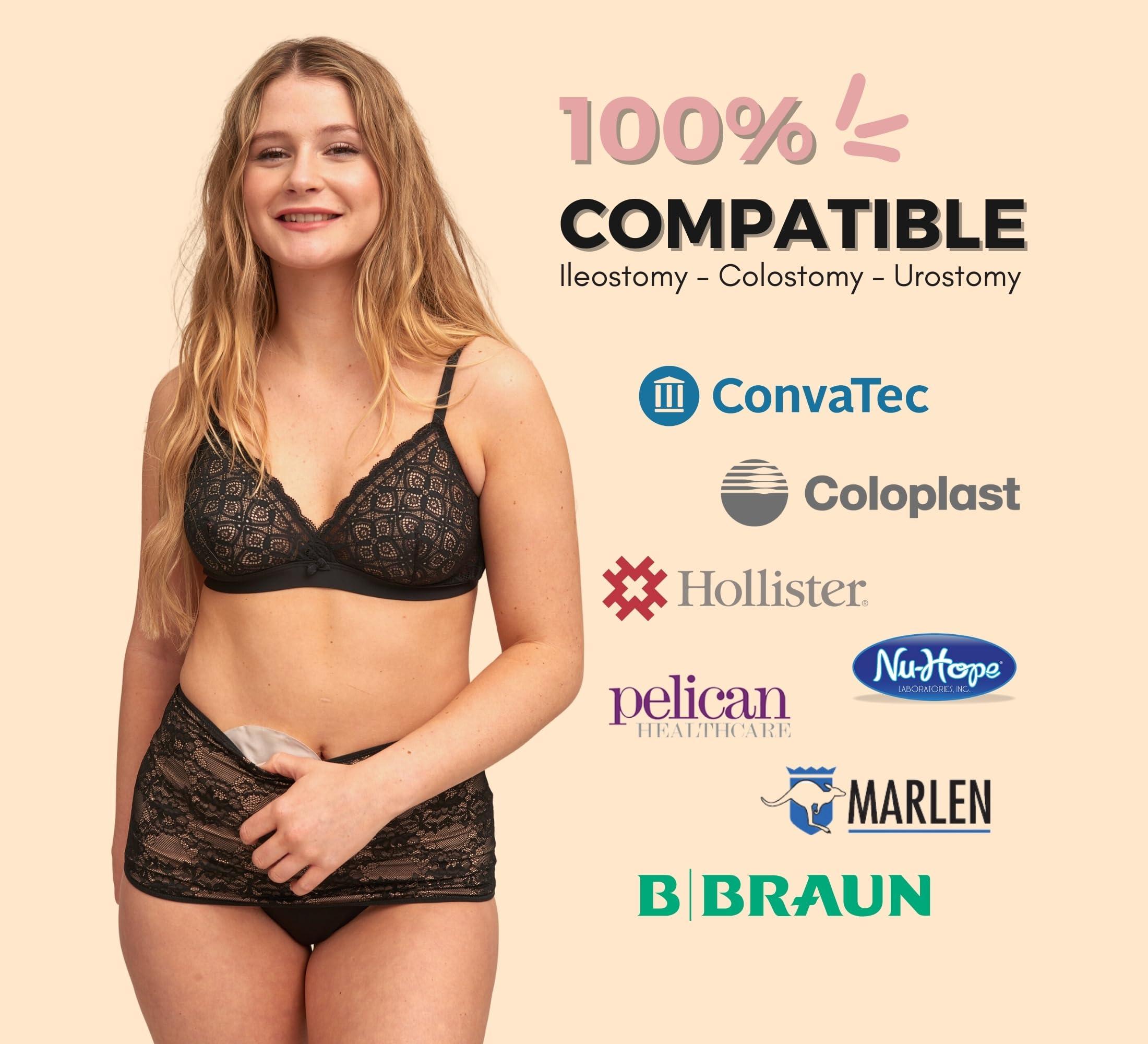 SIIL SIIL Ostomy Wrap for Women Black, Ostomy bag covers as Colostomy gifts and Ileostomy supplies for Ostomates. Colostomy bag covers for women, Clothes for Ostomy. Made in Europe