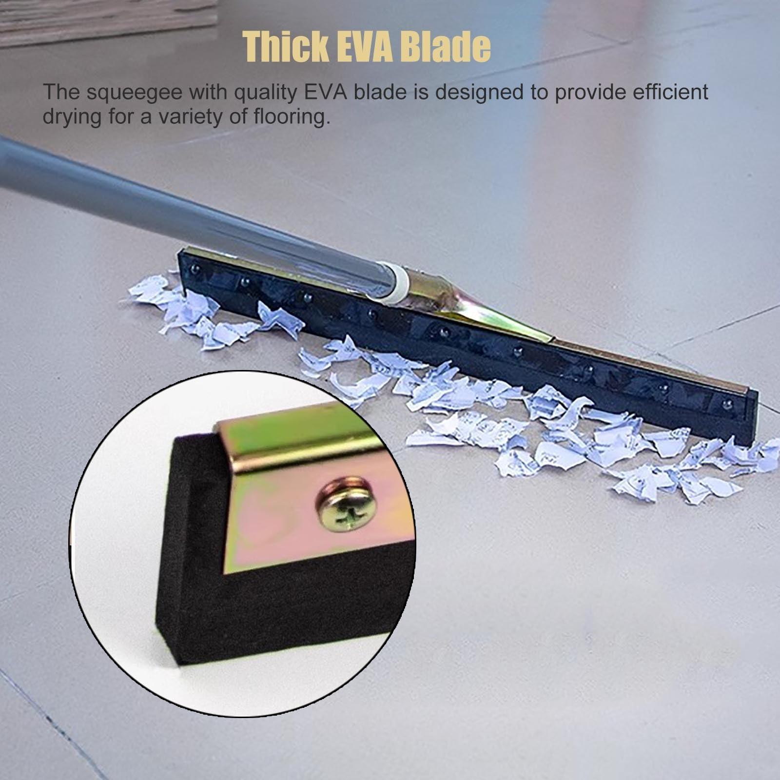 JYHHCYS Deck Patio Outdoor Indoor Floor Squeegee with Extendable Handle, Floor Wiper Water Remover for Tile Shower Wall and Floor/Concrete Floor/Wood Floor (Size : W 39cm/15.3in)