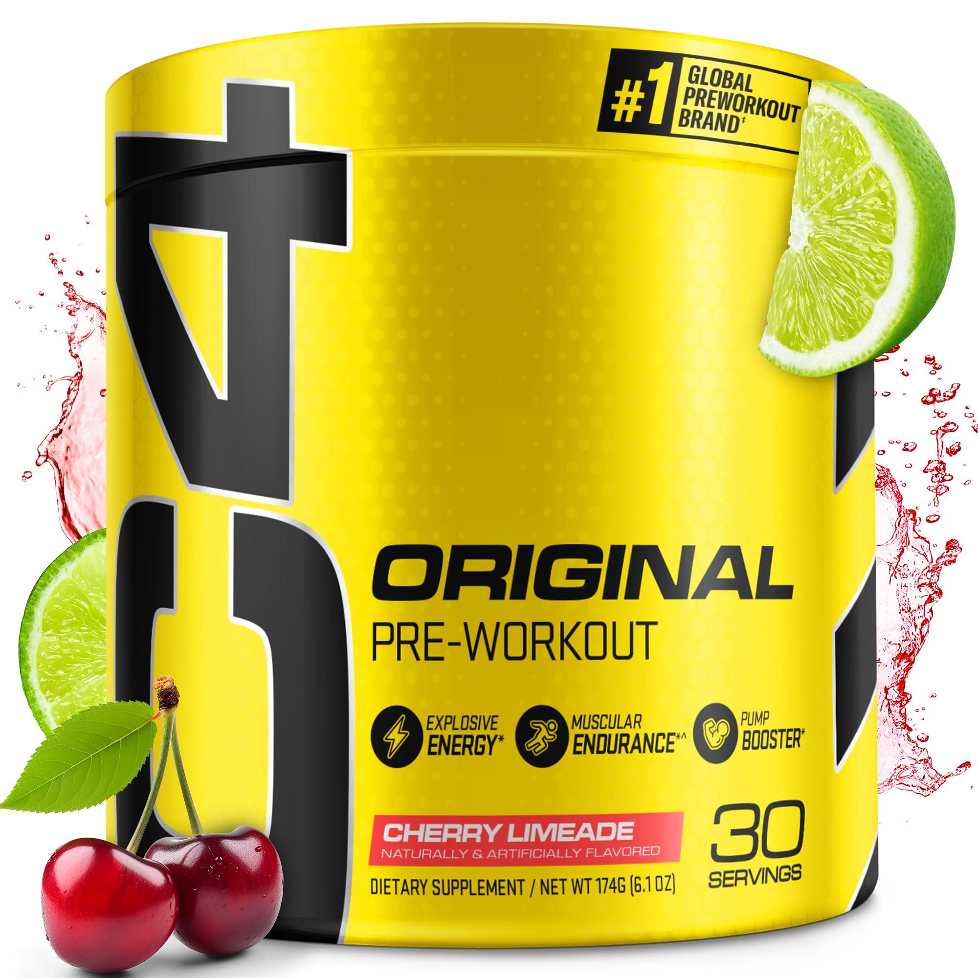 Cellucor Cellucor C4 Original Pre Workout Powder Cherry Limeade | Vitamin C for Immune Support | Sugar Free Preworkout Energy for Men & Women | 150mg Caffeine + Beta Alanine + Creatine | 30 Servings